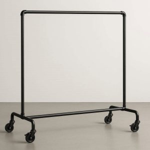 Portable Rolling Clothes Rack With Lockable Casters For Professional Fashion Studio And Retail Display